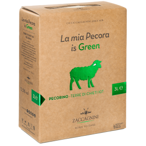 Bag in box la mia pecora is green pecorino d'abruzzo 3 lt